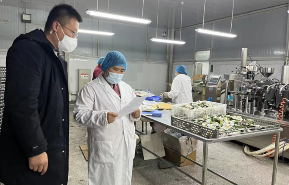山東省臨沂市朱蘆鎮督導檢查包保食品生產企業